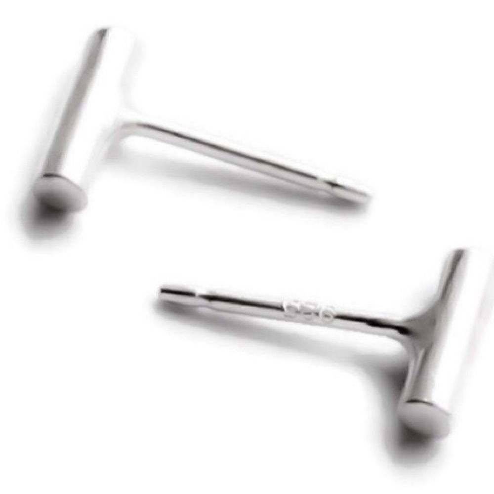 LAST PAIR Bar stud .925 silver